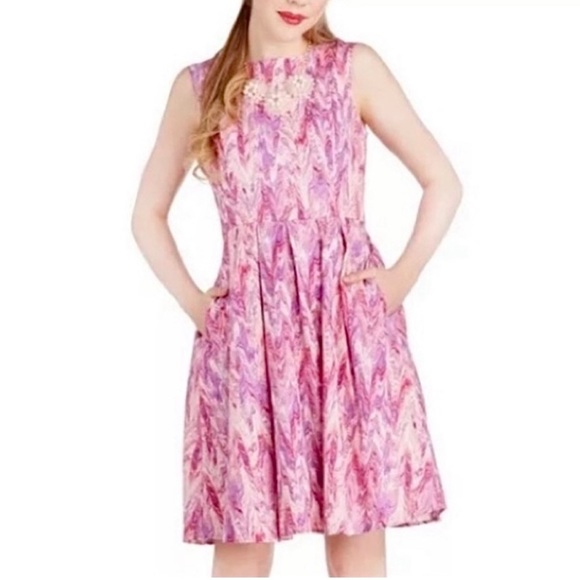 ModCloth Myrtlewood of California chalk of the town dress size large - Picture 1 of 6